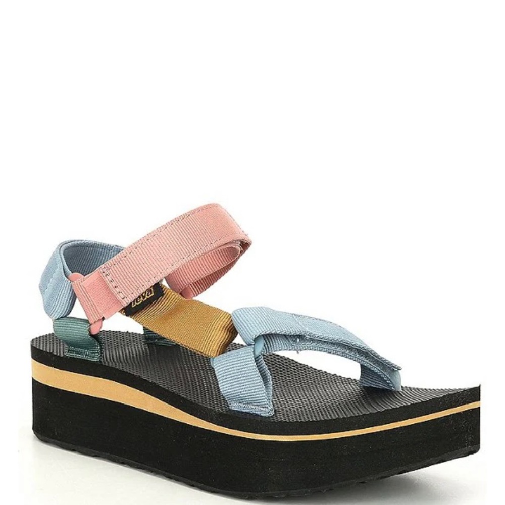 TEVA Universal Color Block Flat-form Sandals